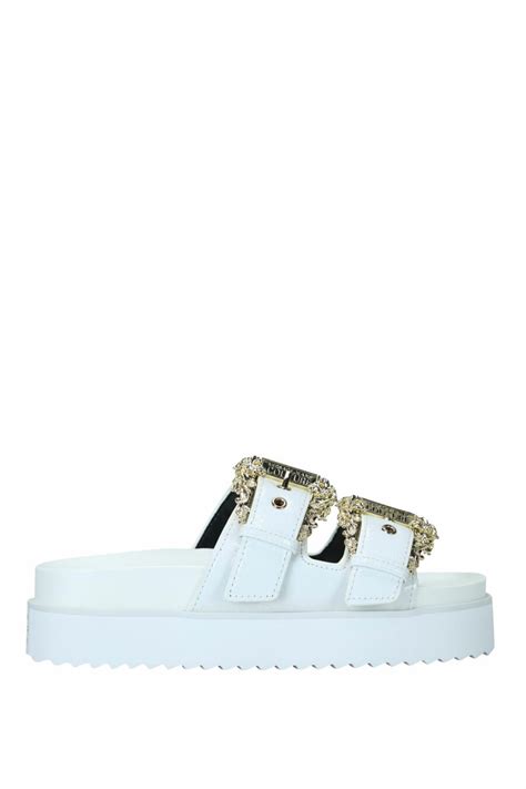 sandalias versace blancas